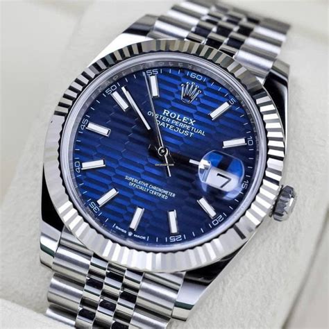 rolex datejust blue on leather|rolex datejust blue motif.